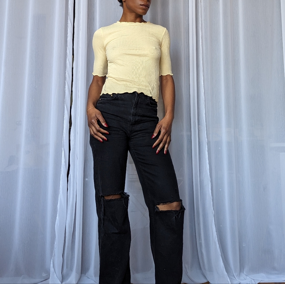 Oak + Fort Sleeved Yellow Top - Picture 7 of 7
